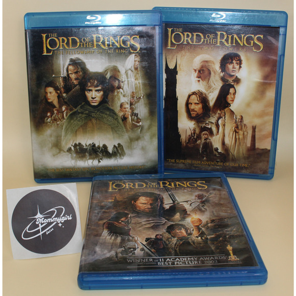 Lord Of The Rings Trilogy Lot Of 3 (Blu-ray) Fellowship, Two Towers, Return... - Picture 1 of 10